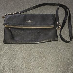 Kate Spade Black Crossbody Bag with Gold Accents